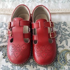 Red Double Strap Dress Shoes